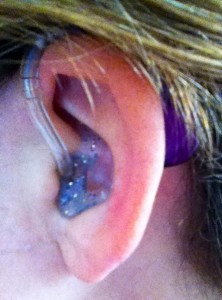 purple hearing aid